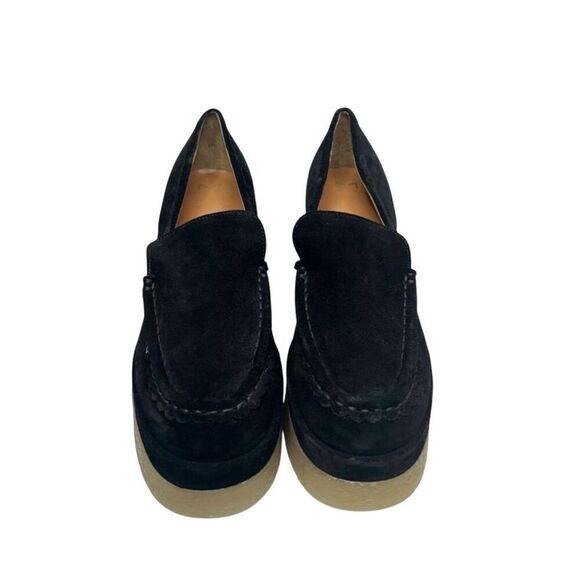 Marc Fisher Lina Platform Loafer Size‎ 8.5 Suede Penny Light Black Slip On Shoes - Picture 3 of 9